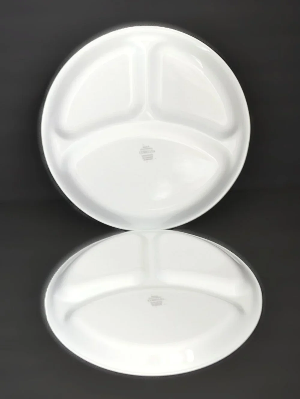Corelle Winter Frost White 3-Section Dinner Plates